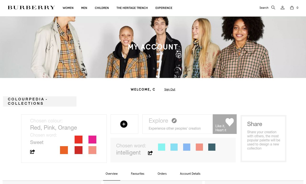 4 - Personal account page